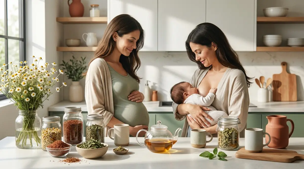 妊娠中・授乳中に飲めるノンカフェインハーブティーの選び方