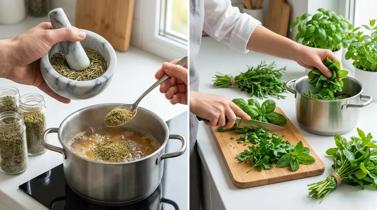 ドライハーブとフレッシュハーブの入れ方の違い