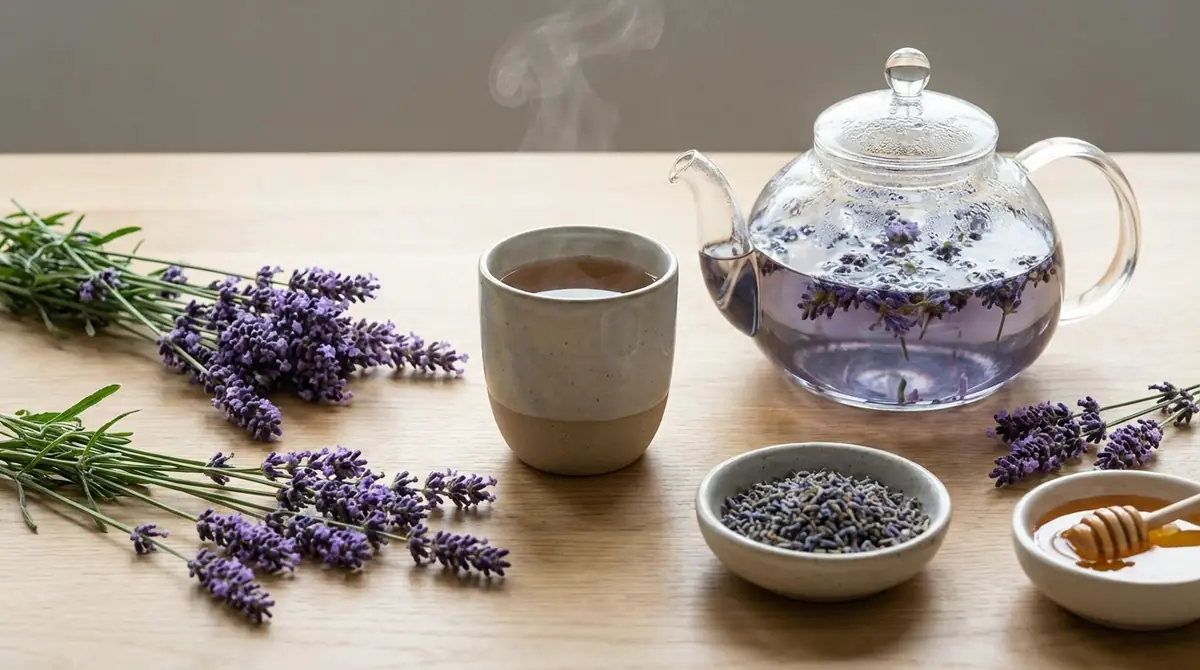 生のラベンダーでハーブティーを作る方法