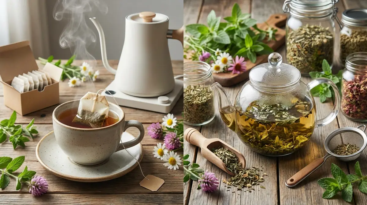 ハーブティーパックとリーフの違い｜初心者はどっちがいい？