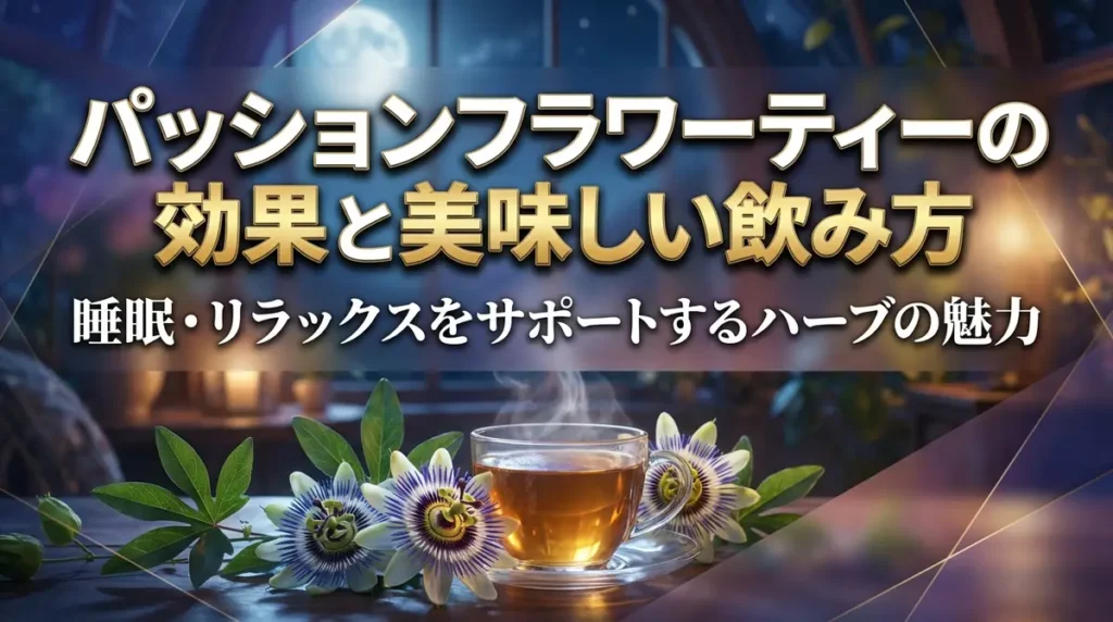 パッションフラワーティーの効果と美味しい飲み方｜睡眠・リラックスをサポートするハーブの魅力