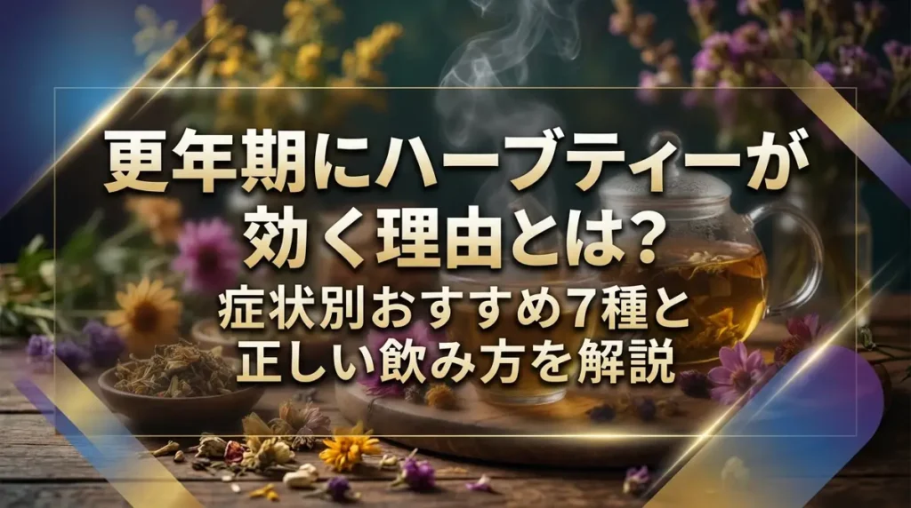 更年期にハーブティーが効く理由とは？症状別おすすめ7種と正しい飲み方を解説