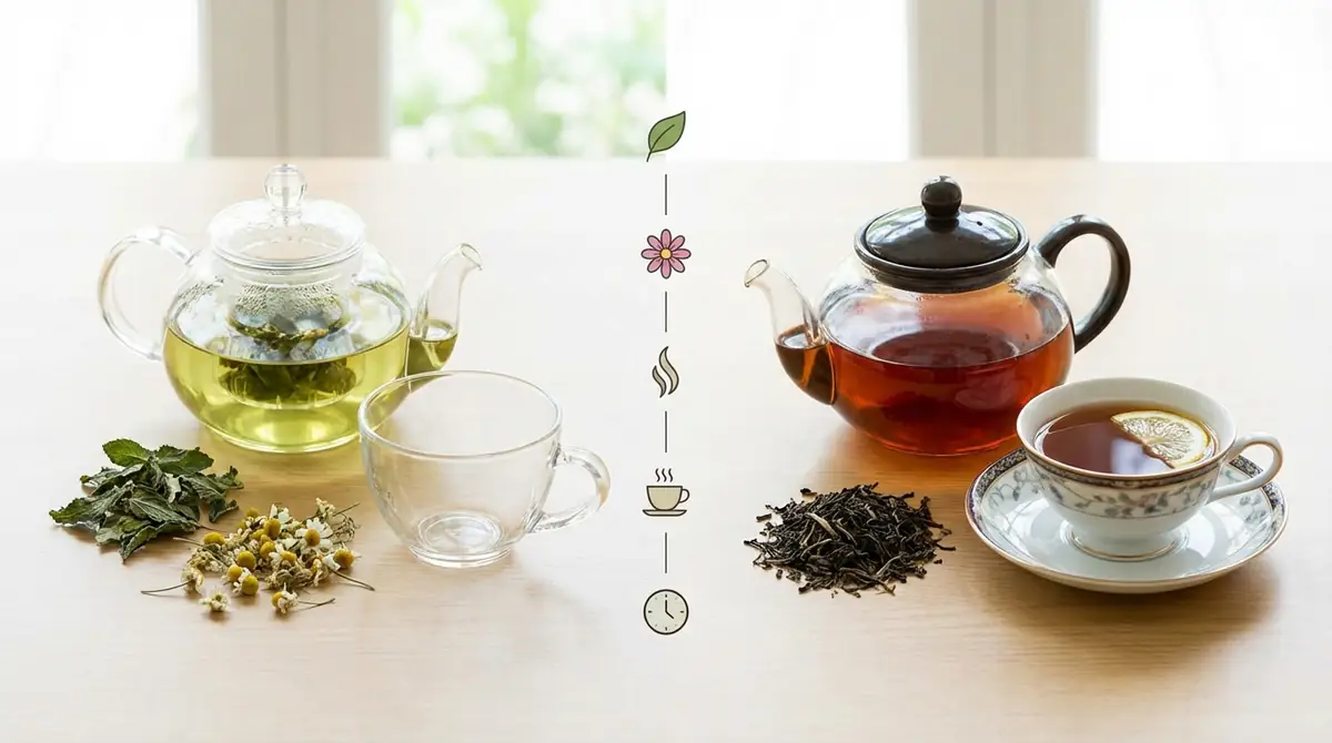 ハーブティーと紅茶の違いを5つの観点で徹底比較