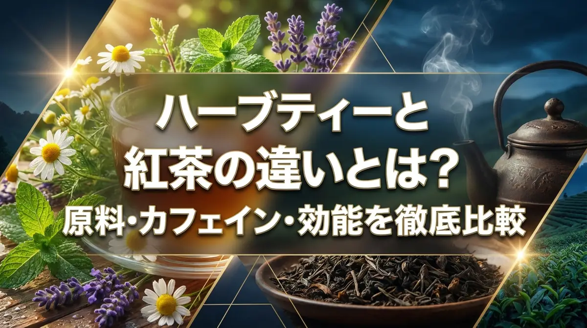 ハーブティーと紅茶の違いとは?原料・カフェイン・効能を徹底比較