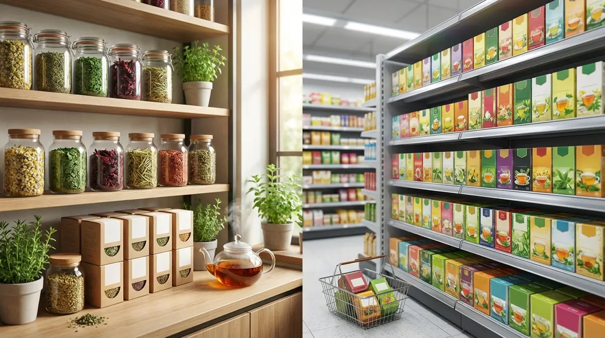 スーパー別ハーブティー品揃え比較