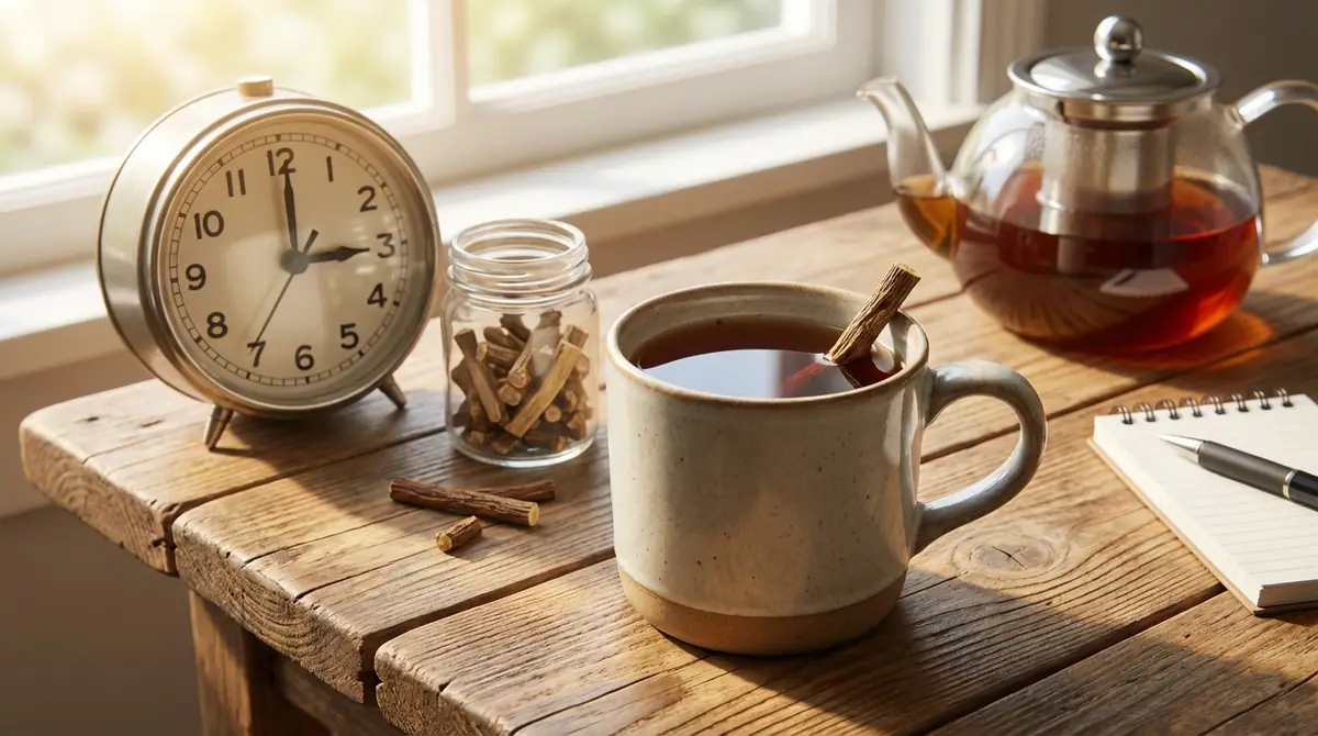 リコリスティーを飲むベストタイミングと1日の適量