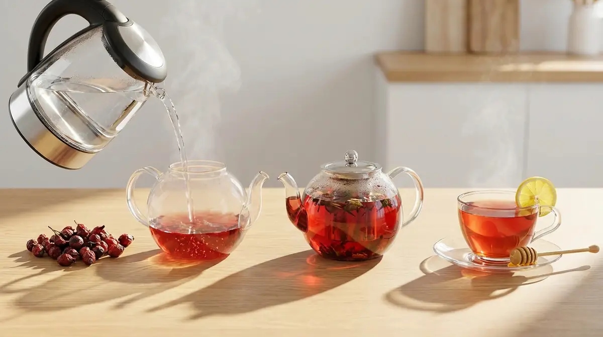 ローズヒップティーの正しい淹れ方|効果を引き出す3ステップ