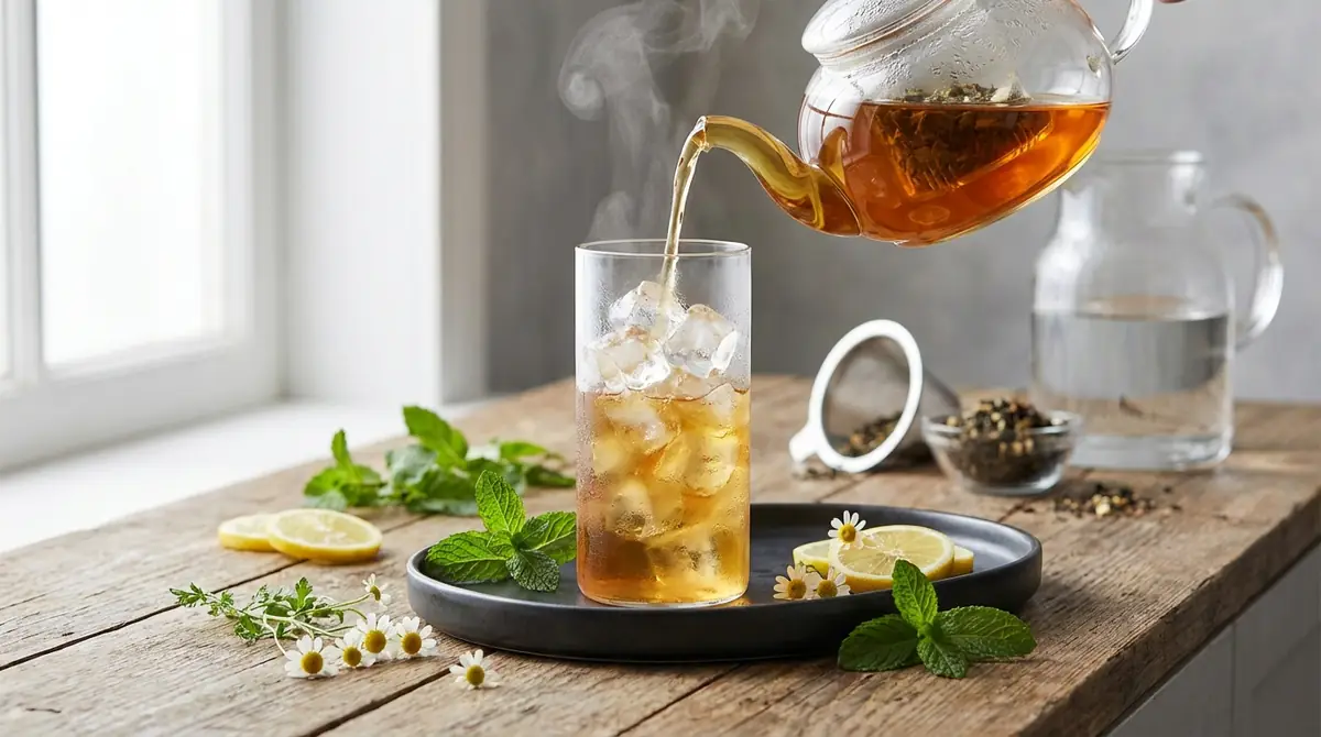 湯出し急冷アイスハーブティーの作り方【時短版】