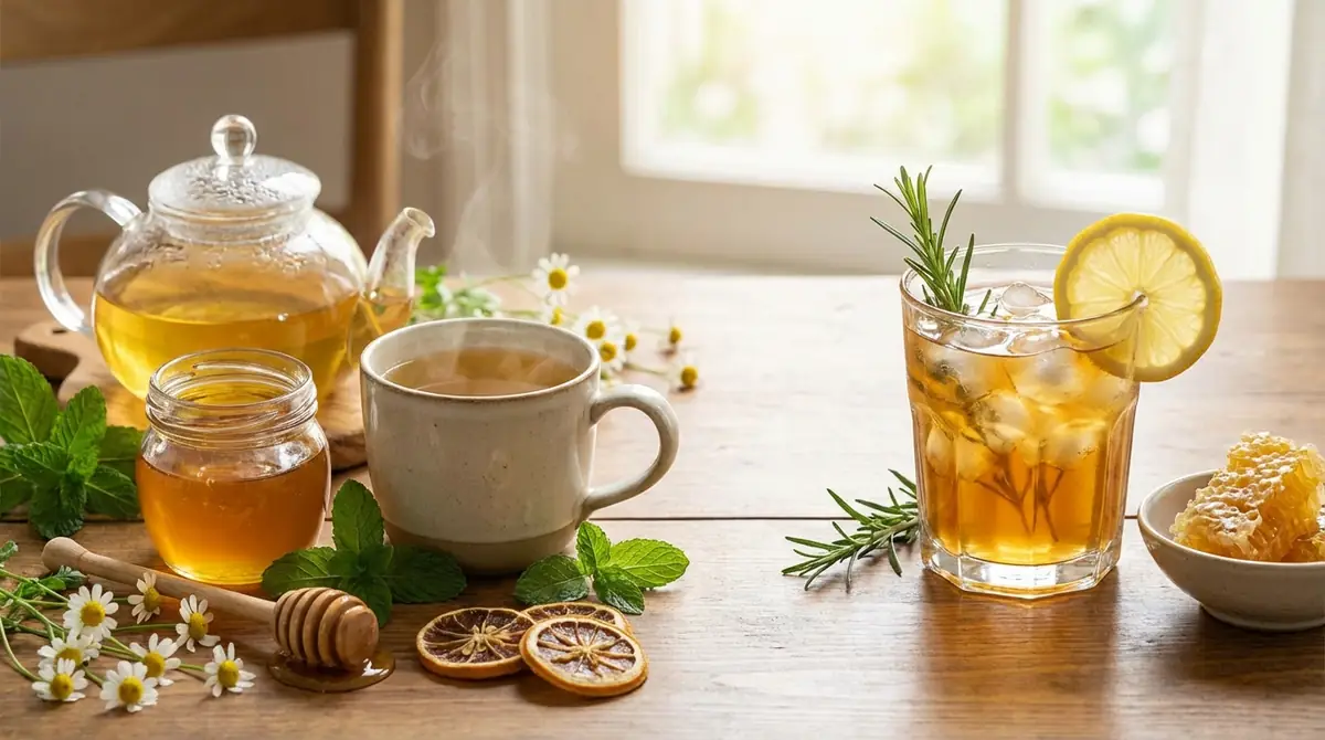 美味しいハーブティー×はちみつの作り方【ホット・アイス】